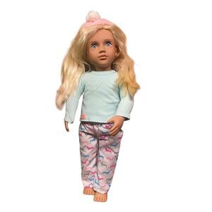 Our Generation 18” Megan Doll, Blonde, Blue Eyes, Freckles, Outfit, Boots Battat